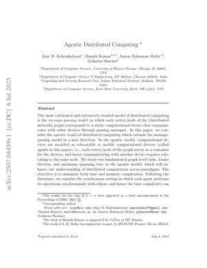PDF Document Cover - Agentic Distributed Computing: Leader Election and MST Algorithms