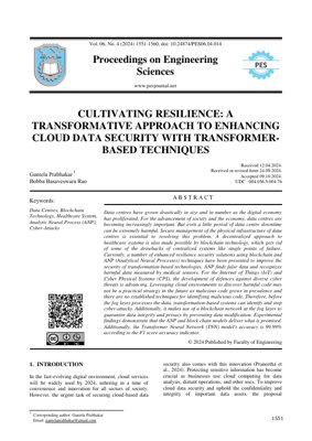 PDF Document Cover - Transformer-Based Cloud Data Security with Blockchain Integration